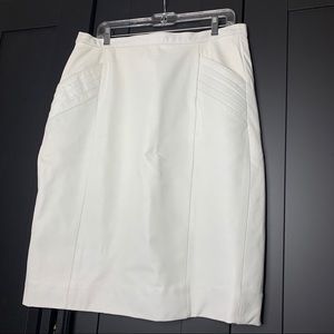 Vintage White Leather Skirt